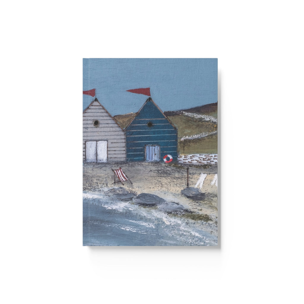 Printed Products -  Hard Backed Journal Beach Huts - LINED PAPER