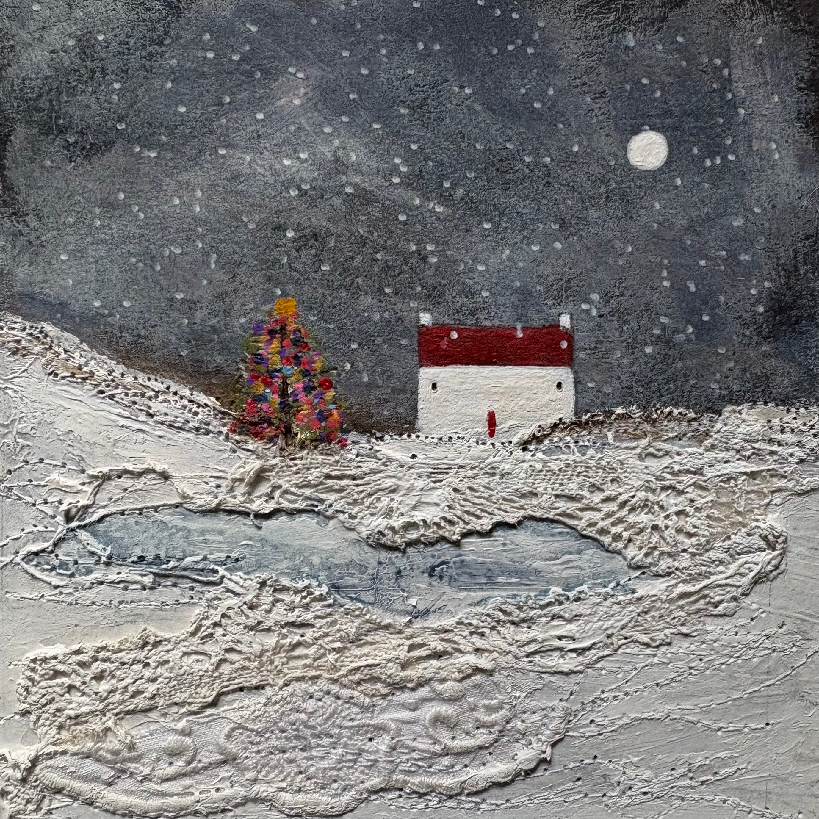 Mixed Media Art By Louise O'Hara “The snow fell throughout the night”