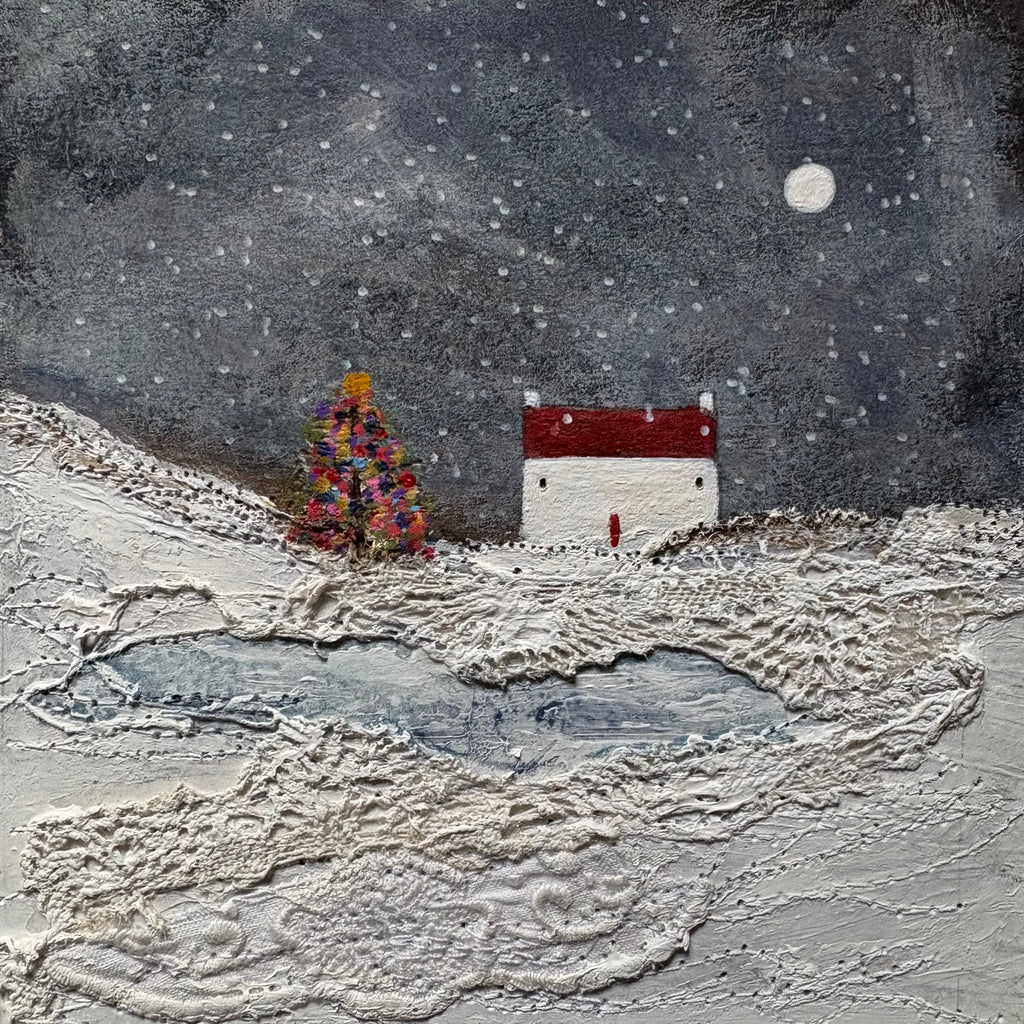Mixed Media Art By Louise O'Hara “The snow fell throughout the night”
