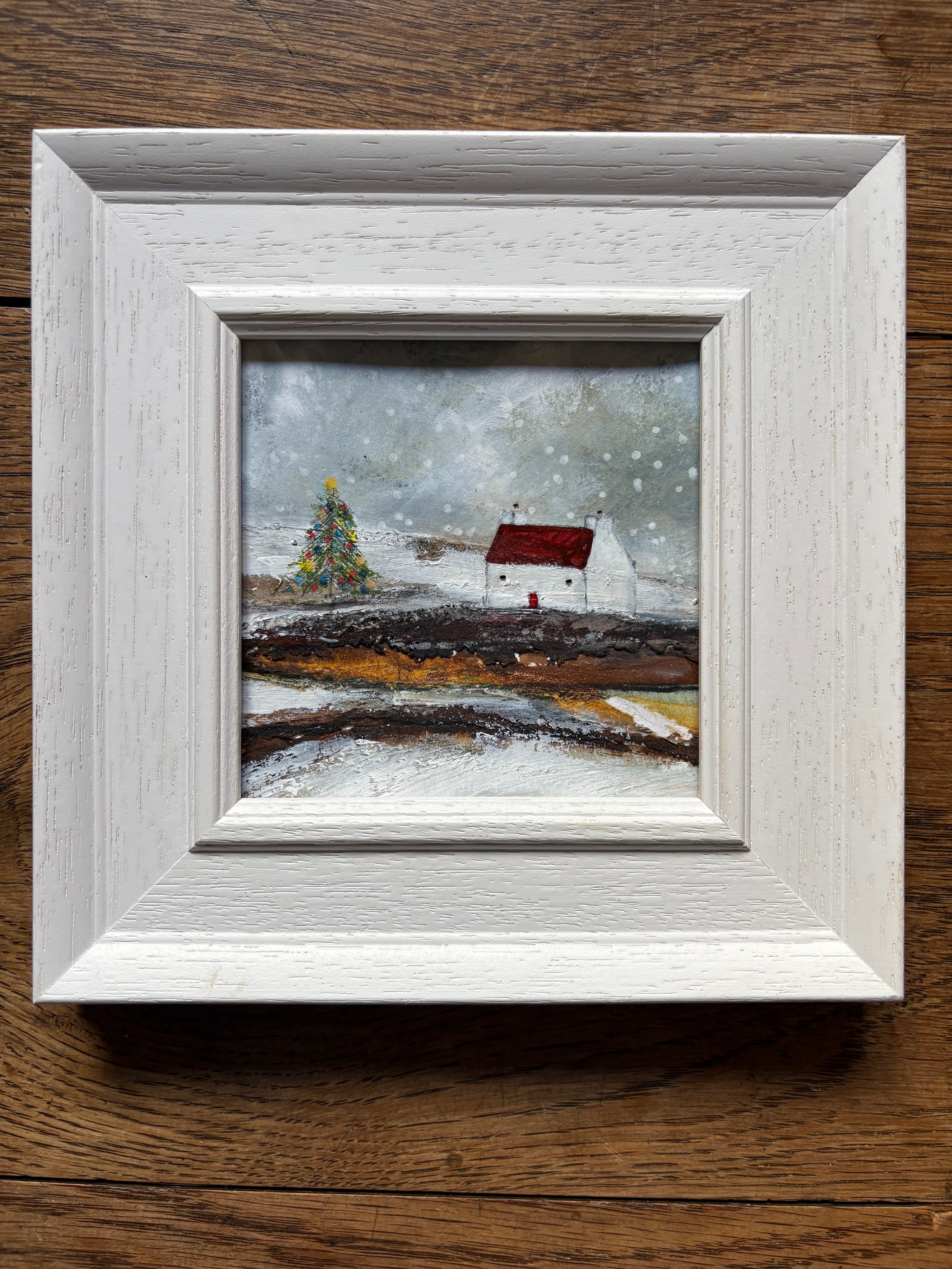 Mixed Media Art By Louise O'Hara “Across the Croft the lights shine”
