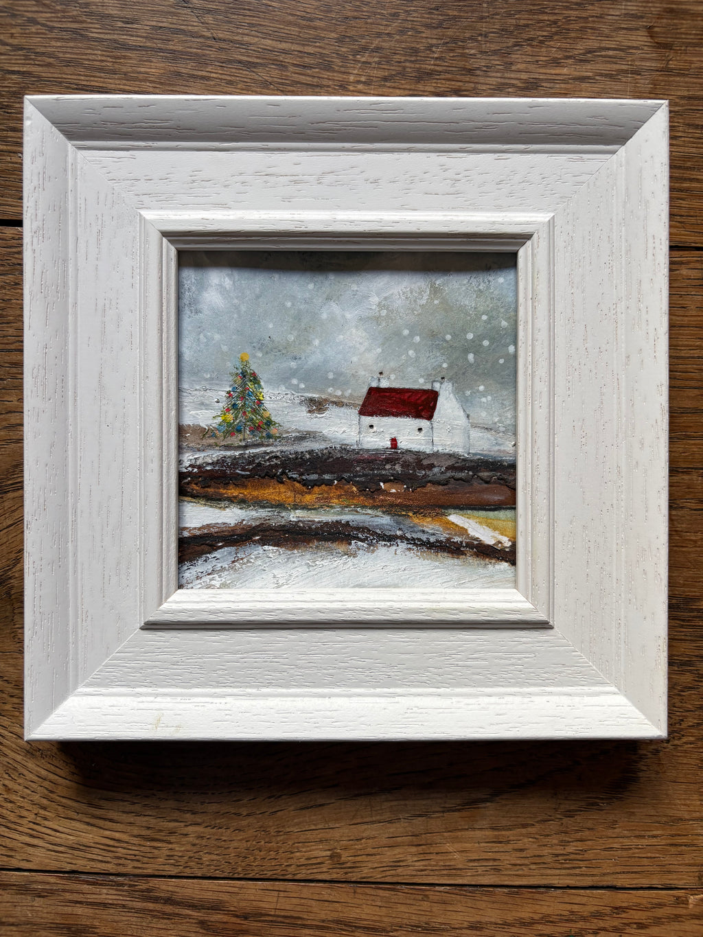 Mixed Media Art By Louise O'Hara “Across the Croft the lights shine”