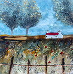 Mixed Media  art on wood By Louise O’Hara “Across the miles”