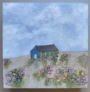 Mixed Media art on wood By Louise O’Hara “Coastal Dunes 1”