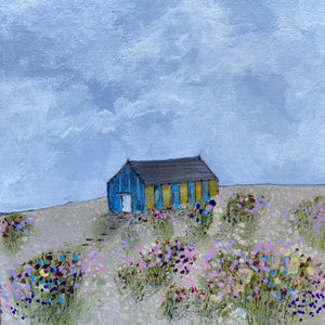 Mixed Media art on wood By Louise O’Hara “Coastal Dunes 1”