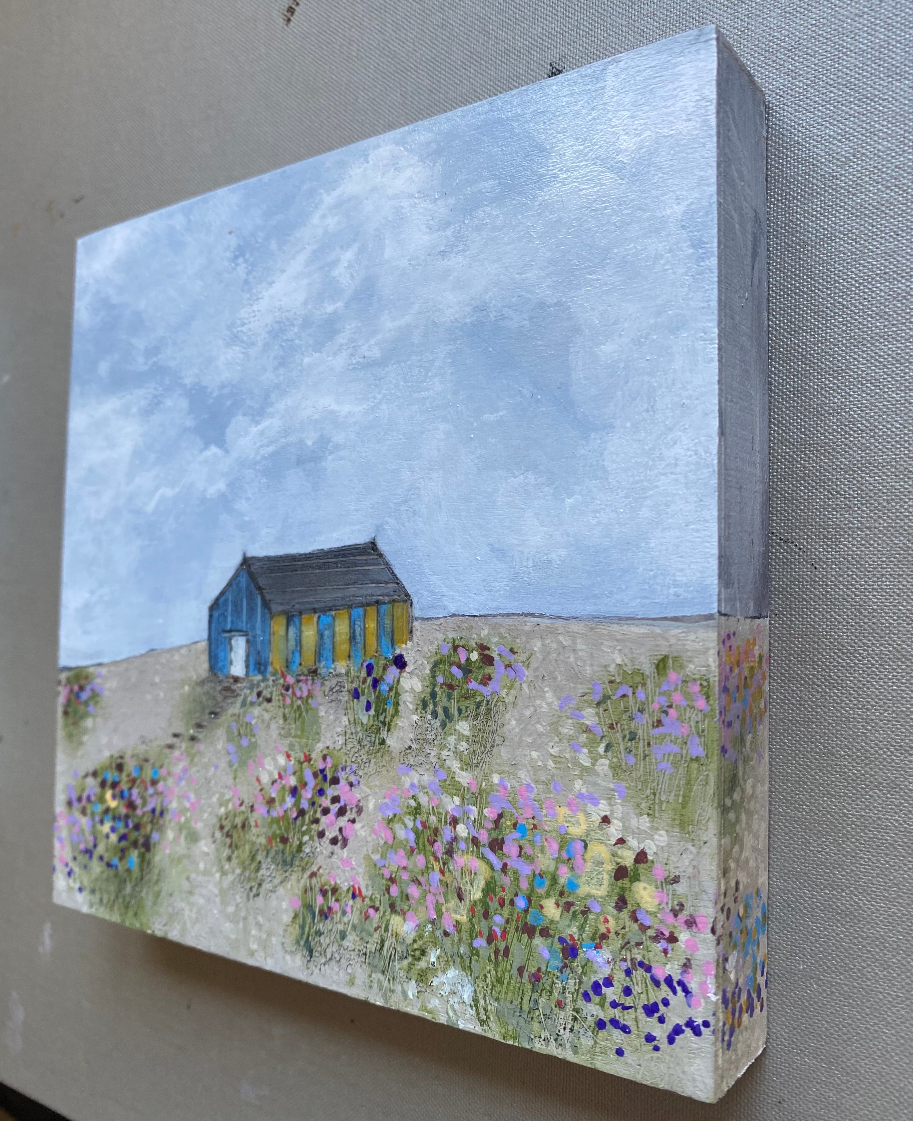 Mixed Media art on wood By Louise O’Hara “Coastal Dunes 1”