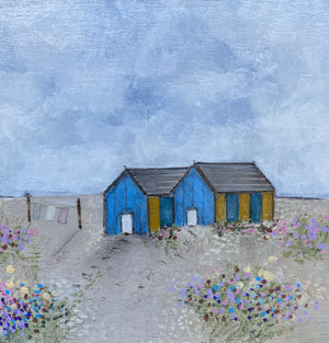 Mixed Media art on wood By Louise O’Hara “coastal Dunes Duo”