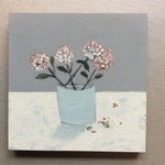 Mixed Media art on wood By Louise O’Hara  “Hydrangea”