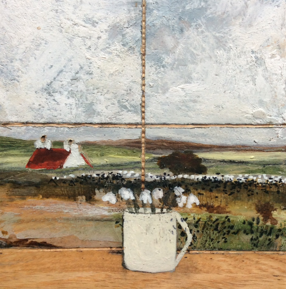 Mixed Media art on wood By Louise O’Hara  “Down the Valley”