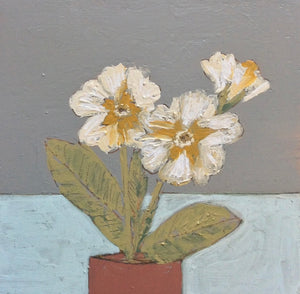 Mixed Media art on wood By Louise O’Hara  “Primrose”