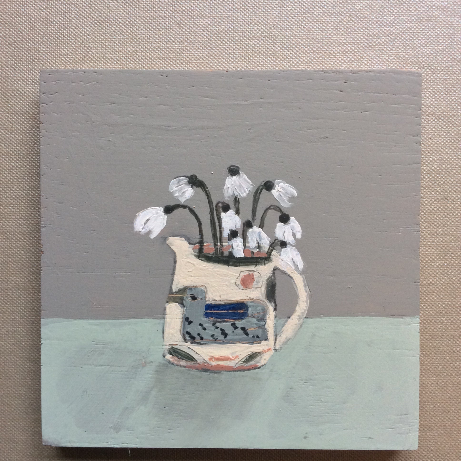 Mixed Media art on wood By Louise O’Hara  “My Favourite Vase”