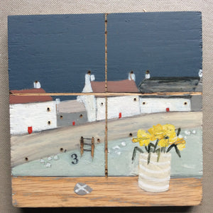 Mixed Media art on wood By Louise O’Hara  “Harbour View”