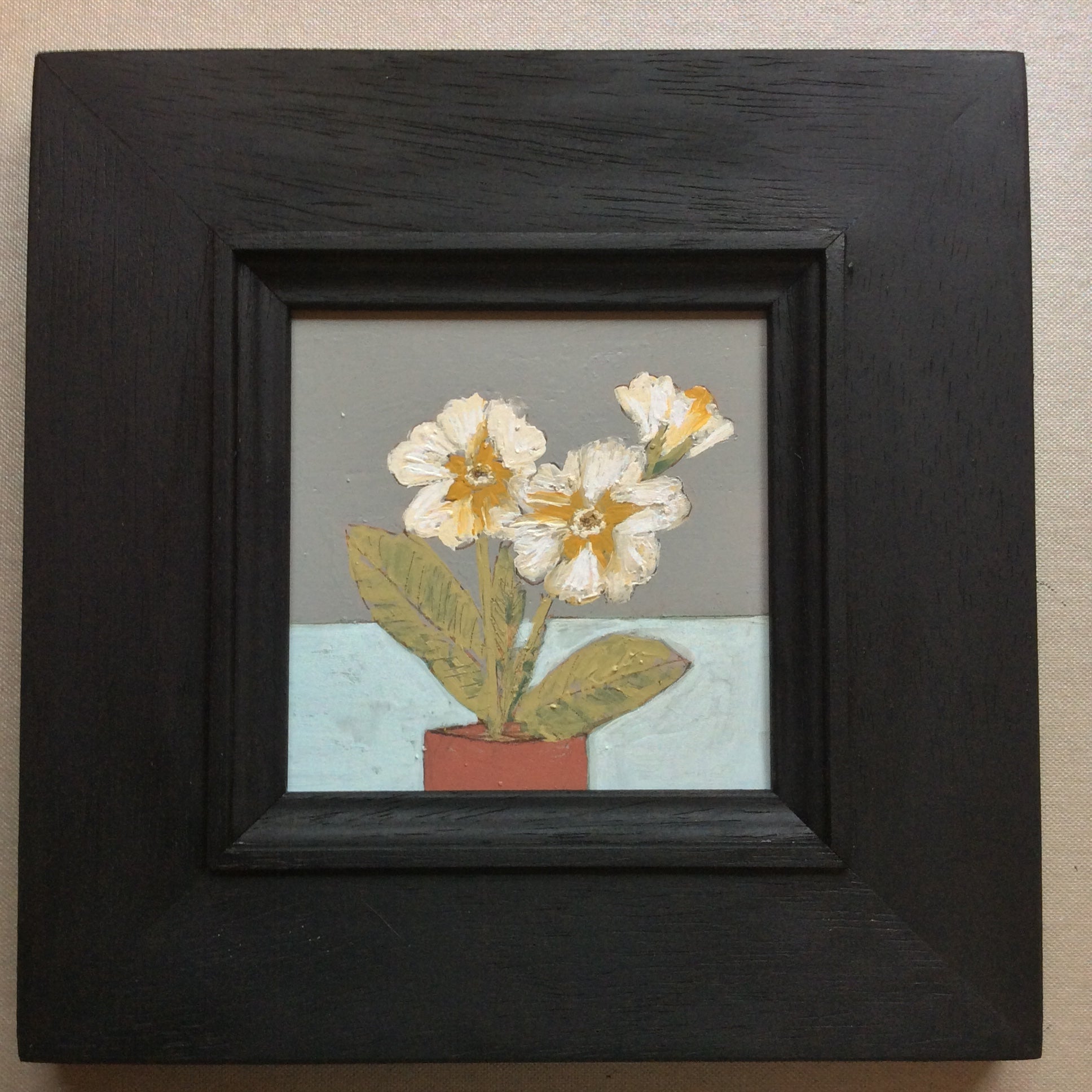 Mixed Media art on wood By Louise O’Hara  “Primrose”