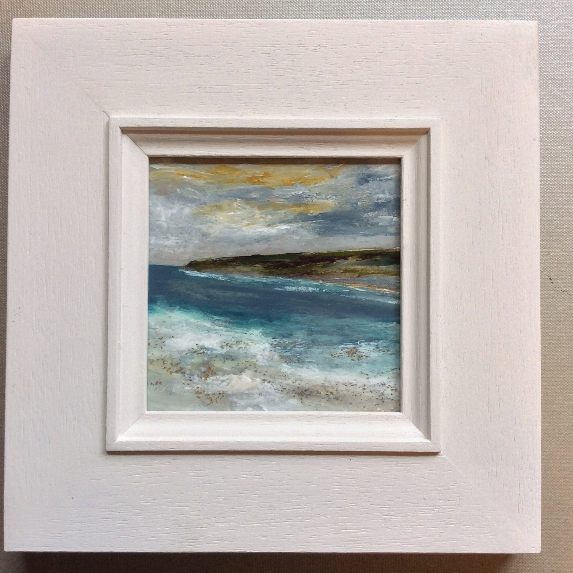 Mixed Media art on wood By Louise O’Hara  “coastal Twilight”