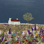 Mixed Media art on wood By Louise O’Hara  “A wild cottage garden”