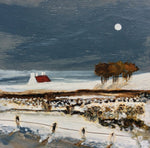 Mixed Media art on wood By Louise O’Hara  “An early snowfall”