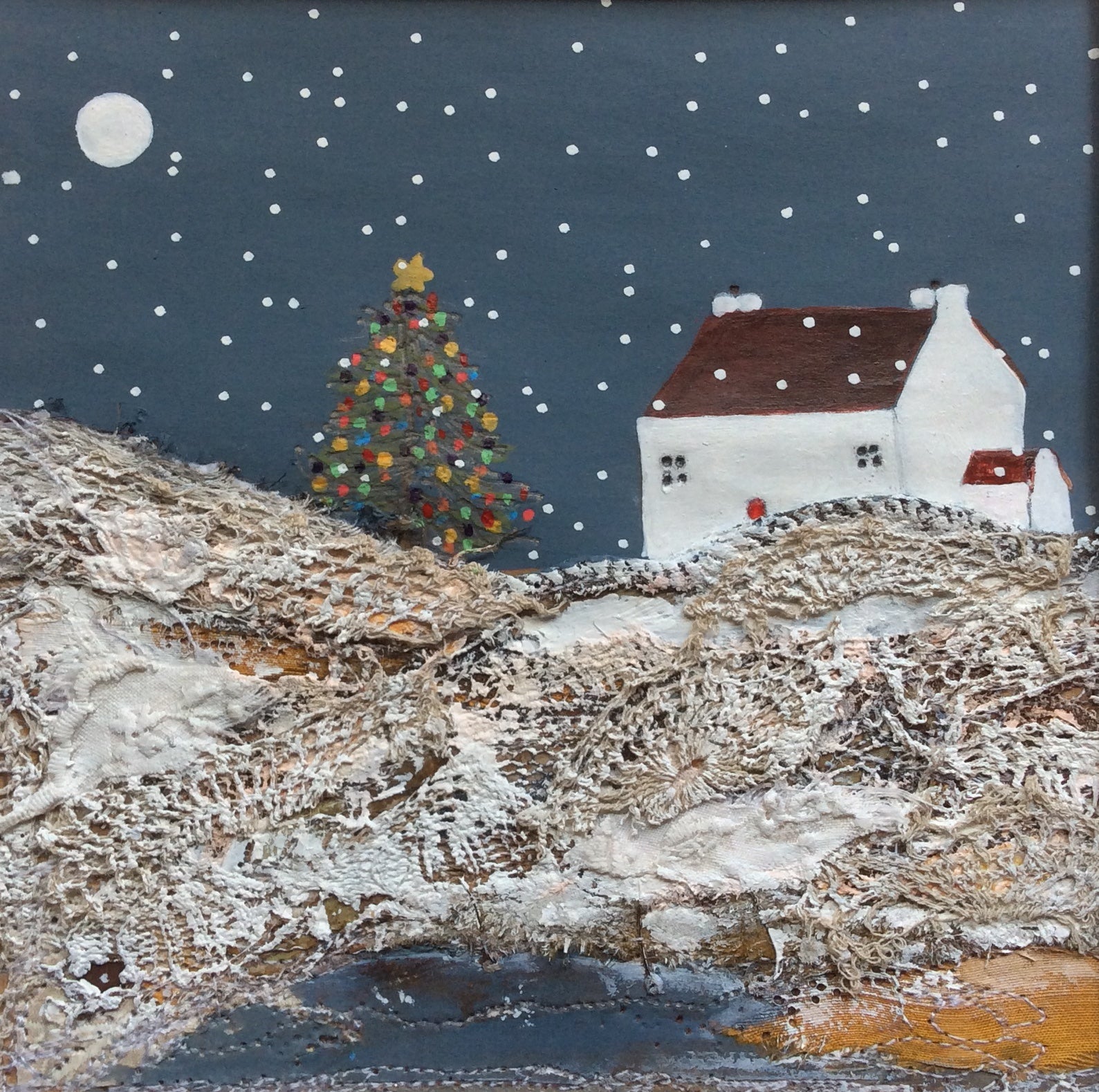 Mixed Media Art By Louise O'Hara “Counting down the days until Christmas”