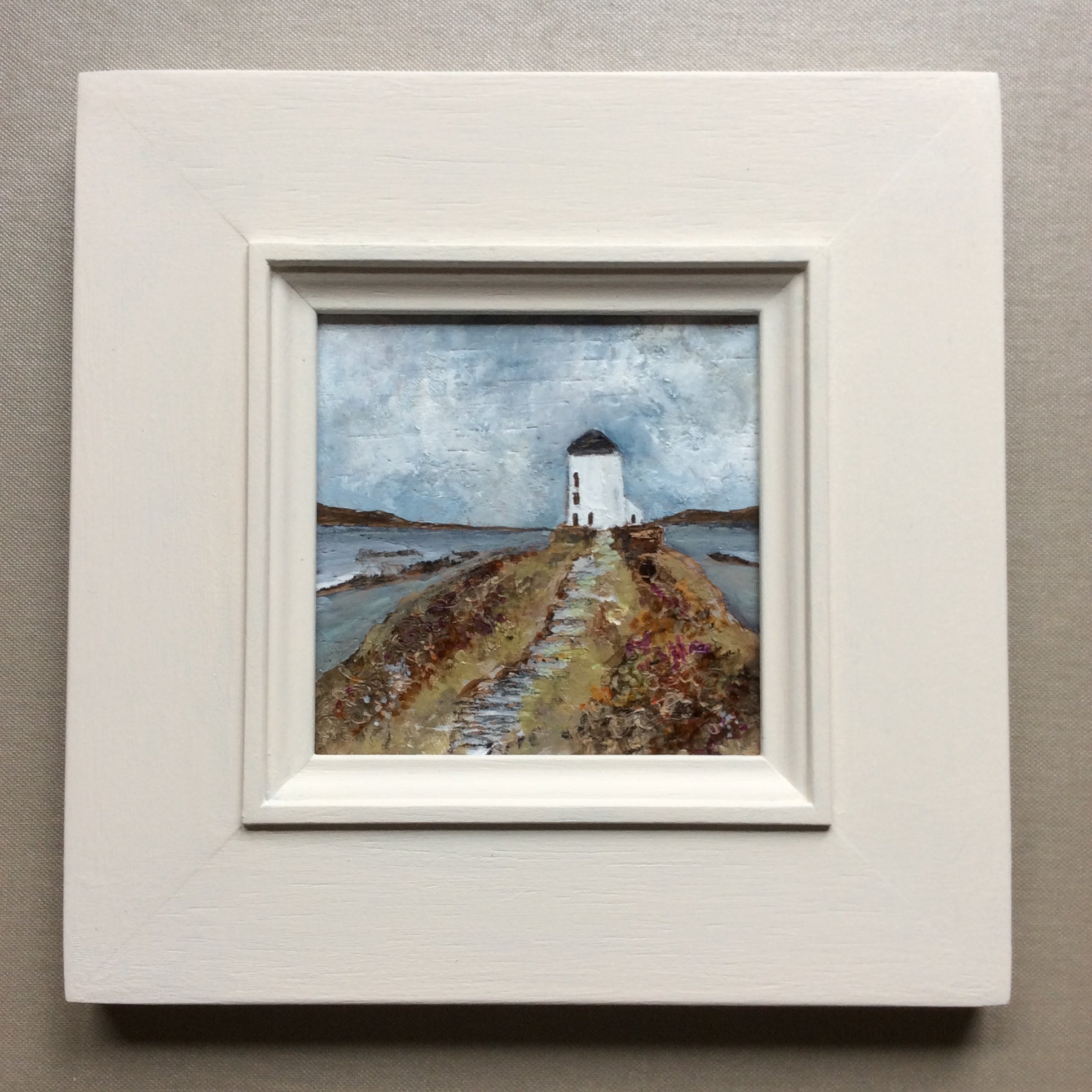 Mixed Media art on wood By Louise O’Hara “Llanddwyn View”