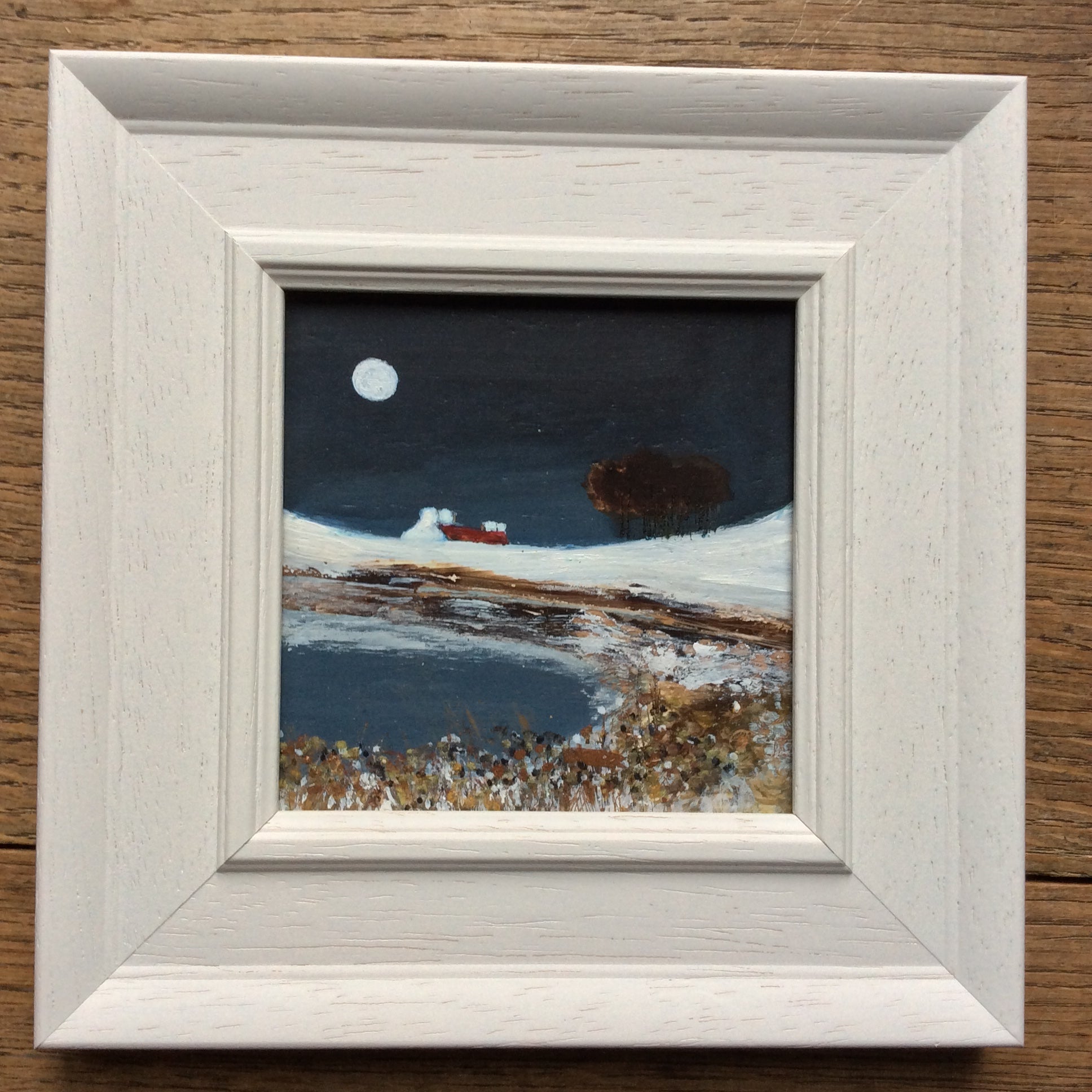 Mixed Media art on wood By Louise O’Hara  “Midnight Tarn”