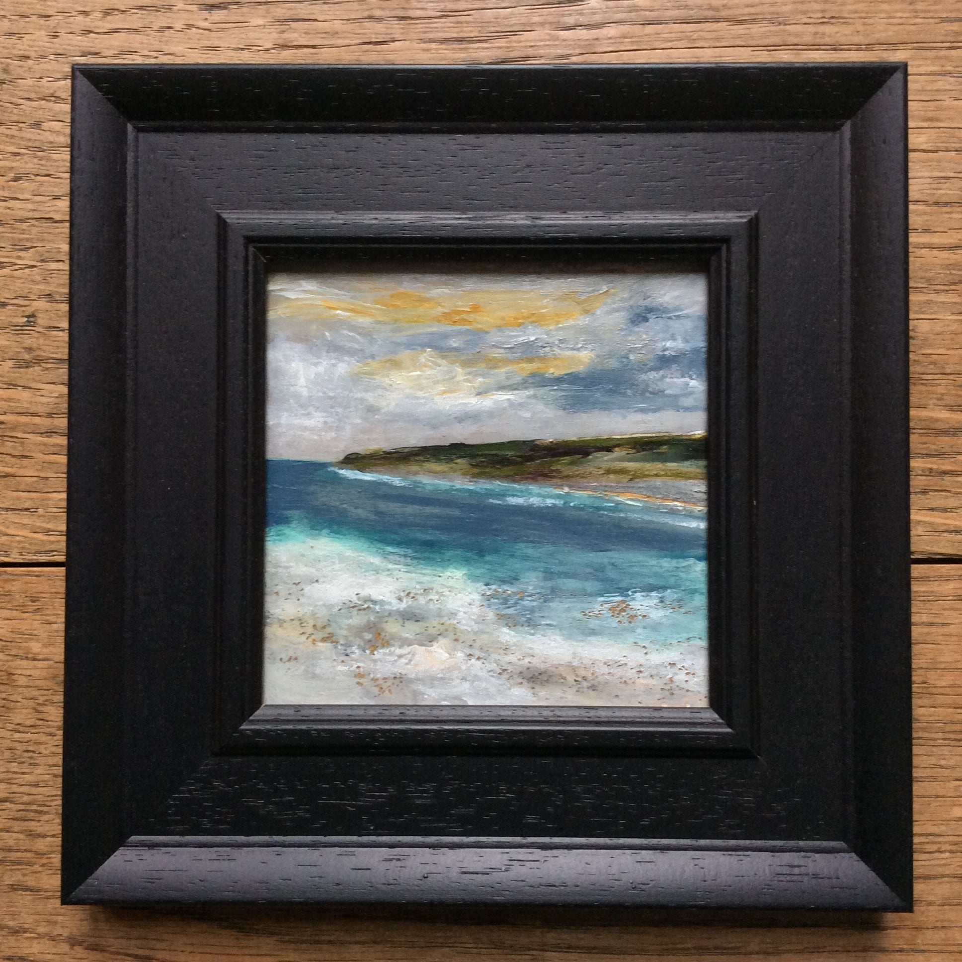 Mixed Media art on wood By Louise O’Hara  “coastal Twilight”