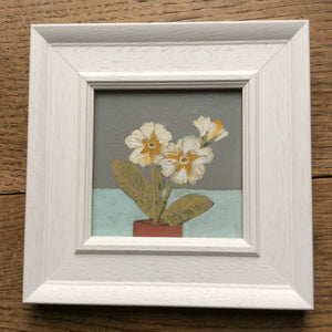 Mixed Media art on wood By Louise O’Hara  “Primrose”