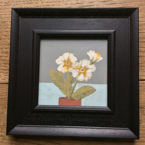 Mixed Media art on wood By Louise O’Hara  “Primrose”