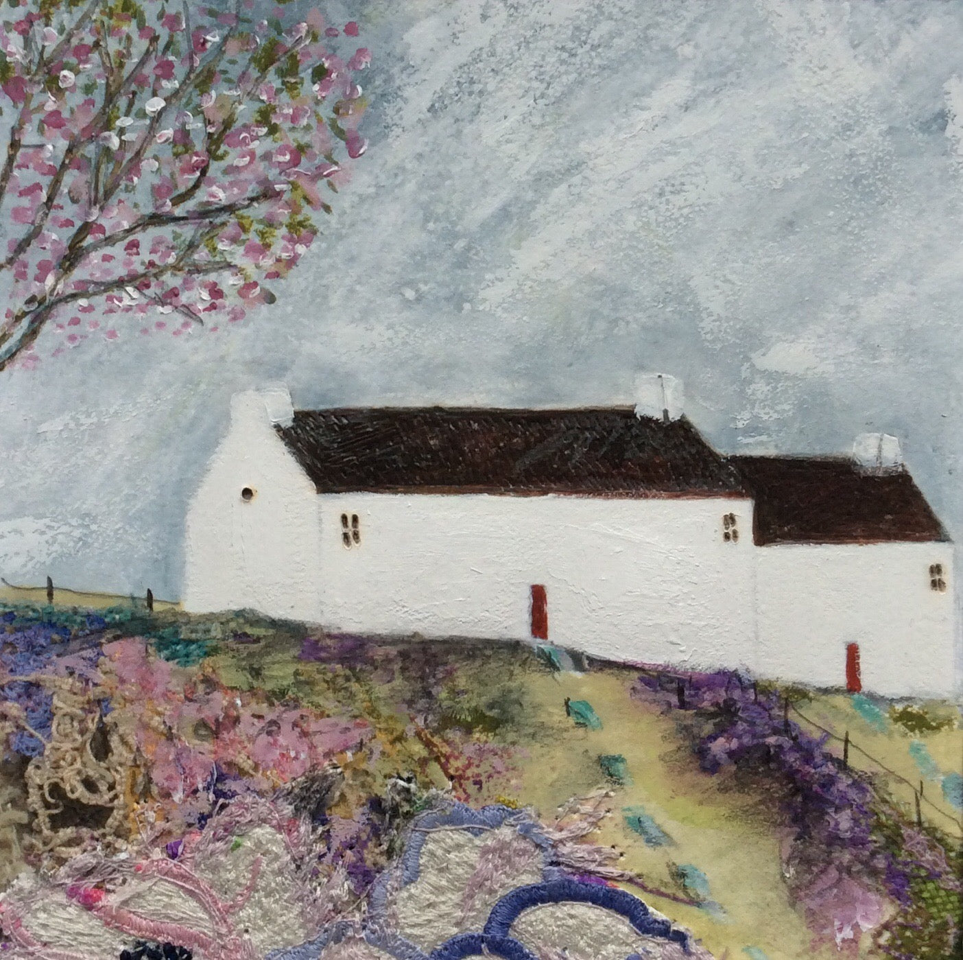 Mixed Media Art print work by Louise O'Hara "A calm summers day"