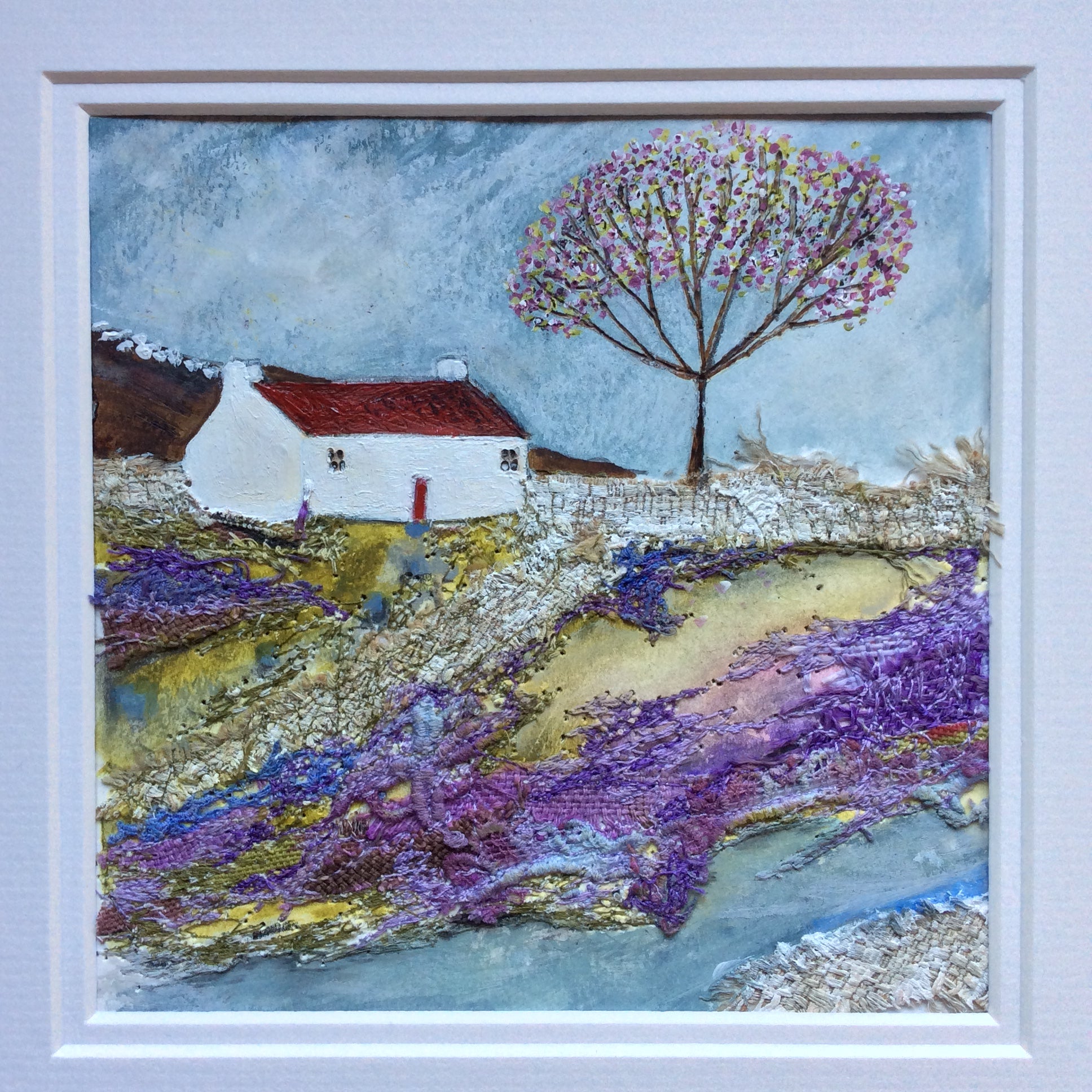 Mixed Media Art By Louise O'Hara - "Meadow View"