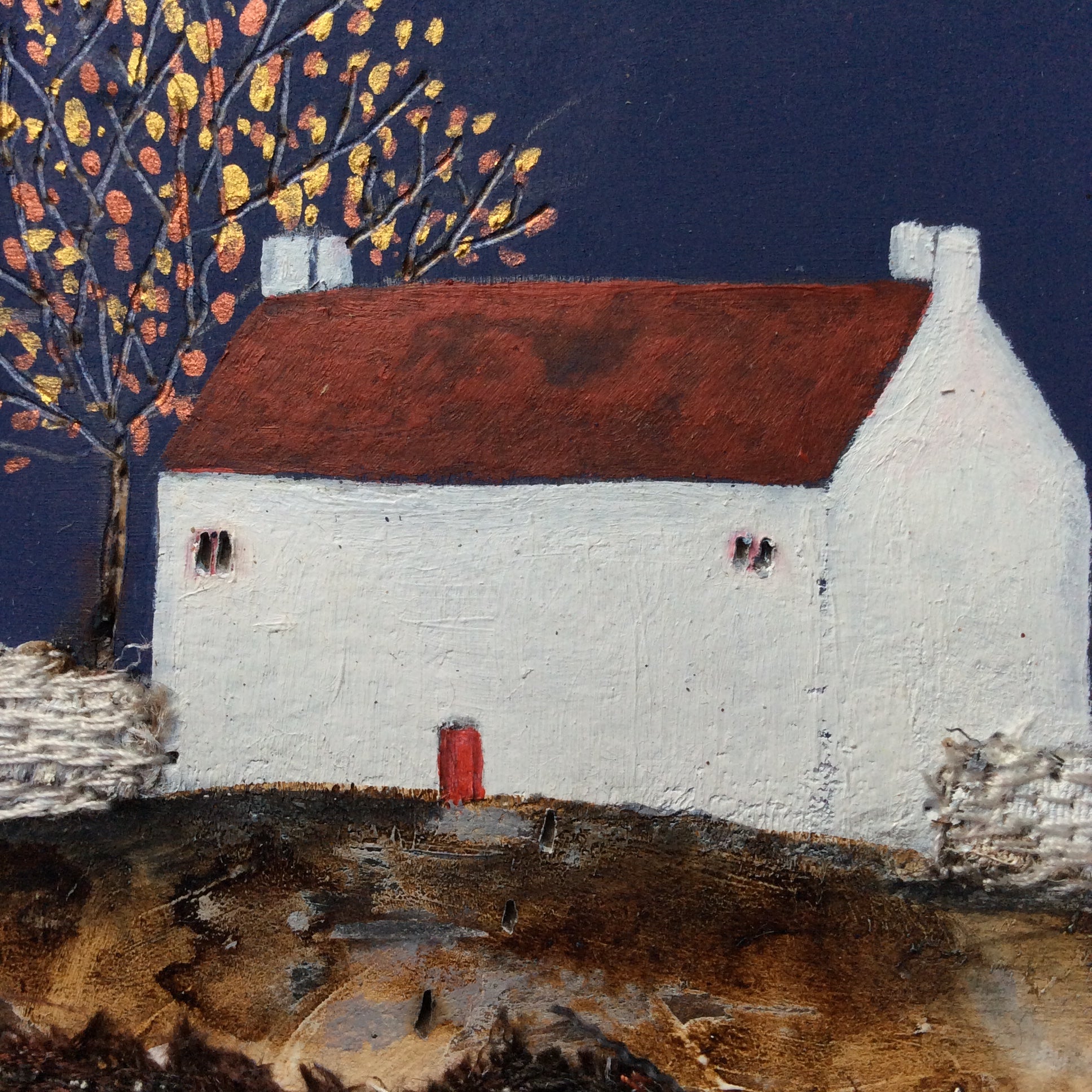 Mixed Media Art work by Louise O'Hara “Copper times Of Autumn"
