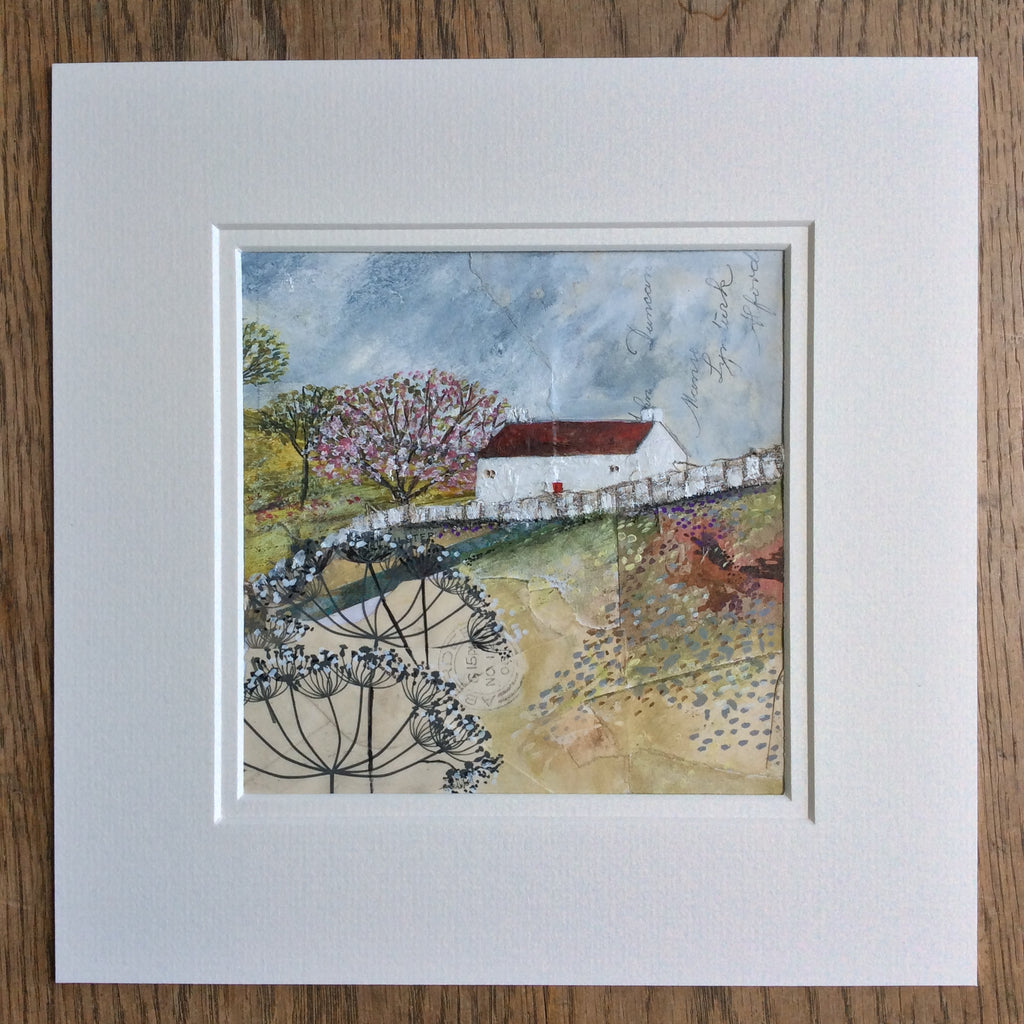 Mixed Media Art By Louise O'Hara “An orchard in Aberdeen”