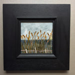 Mixed Media Art on wood By Louise O'Hara - "Autumn Bulrushes”