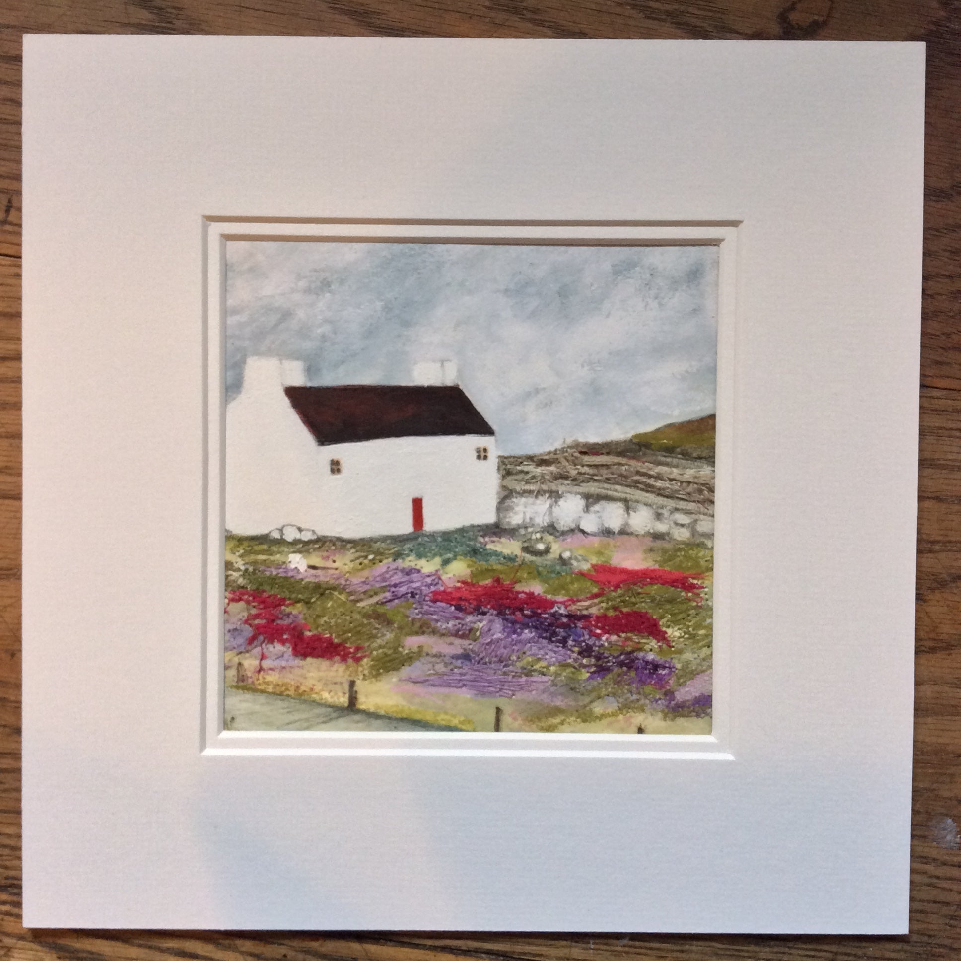 Mixed Media Art print work by Louise O'Hara "Plough cottage”