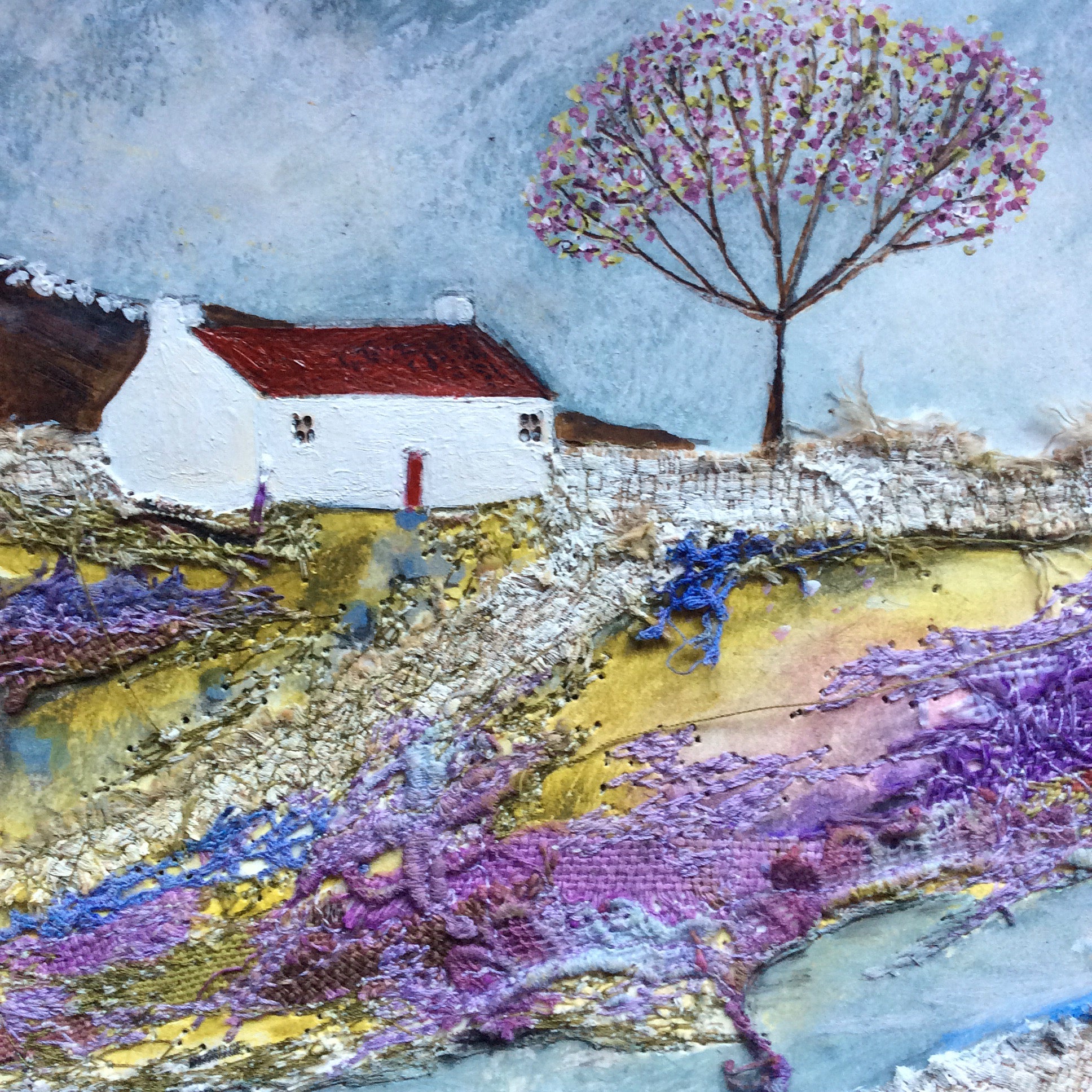 Mixed Media Art By Louise O'Hara - "Meadow View" – Louise O'Hara Art