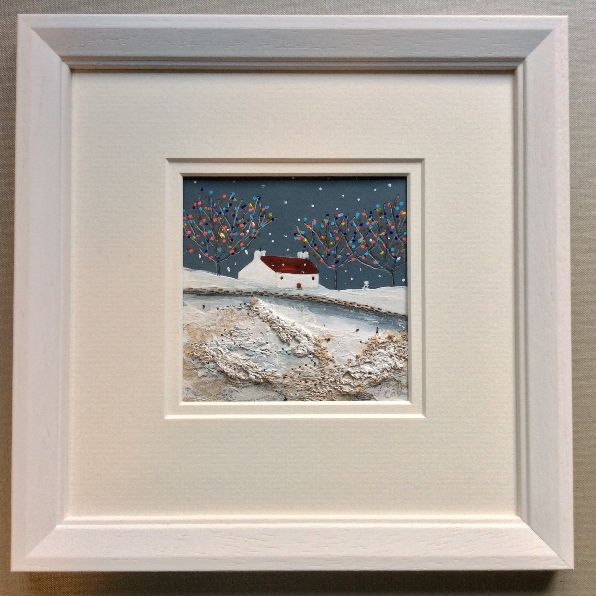 Mixed Media Art By Louise O'Hara “Christmas had arrived in the Orchard ”