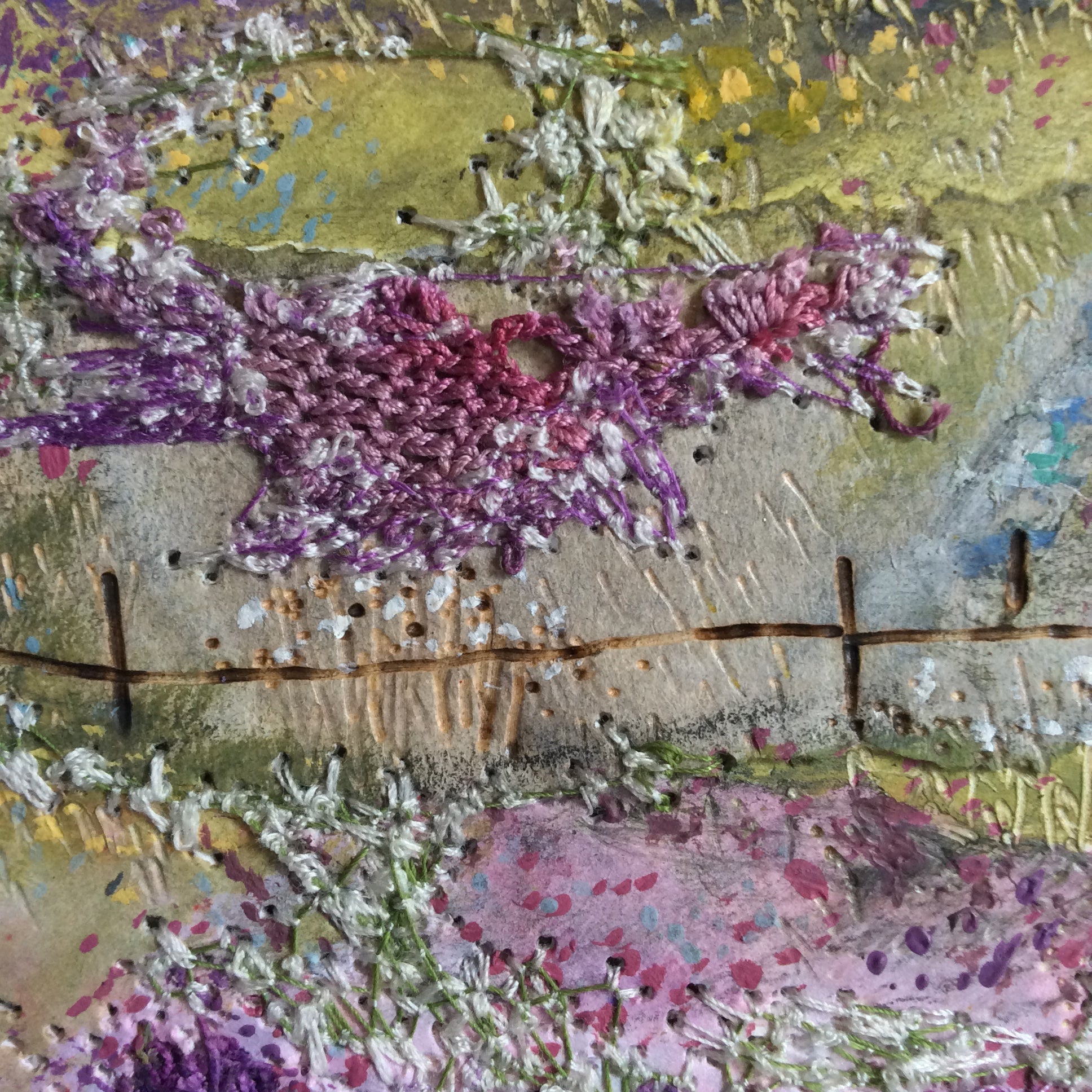 Mixed Media Art By Louise O'Hara - “A crop of Lavender”