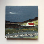 Mixed Media Art on wood By Louise O'Hara - “The old stone wall”