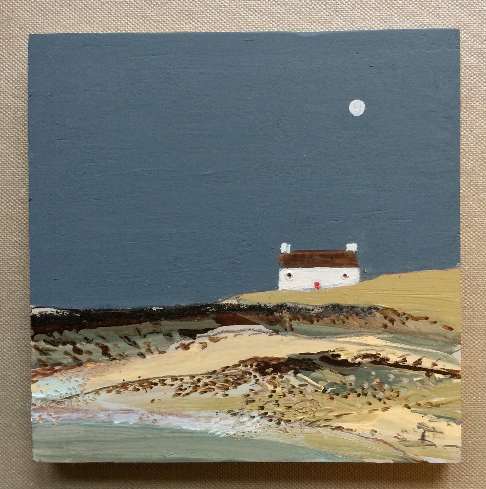 Mixed Media  art on wood By Louise O’Hara “The Old Coast Road”