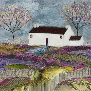 Mixed Media Art By Louise O'Hara - "The old Broken fence"
