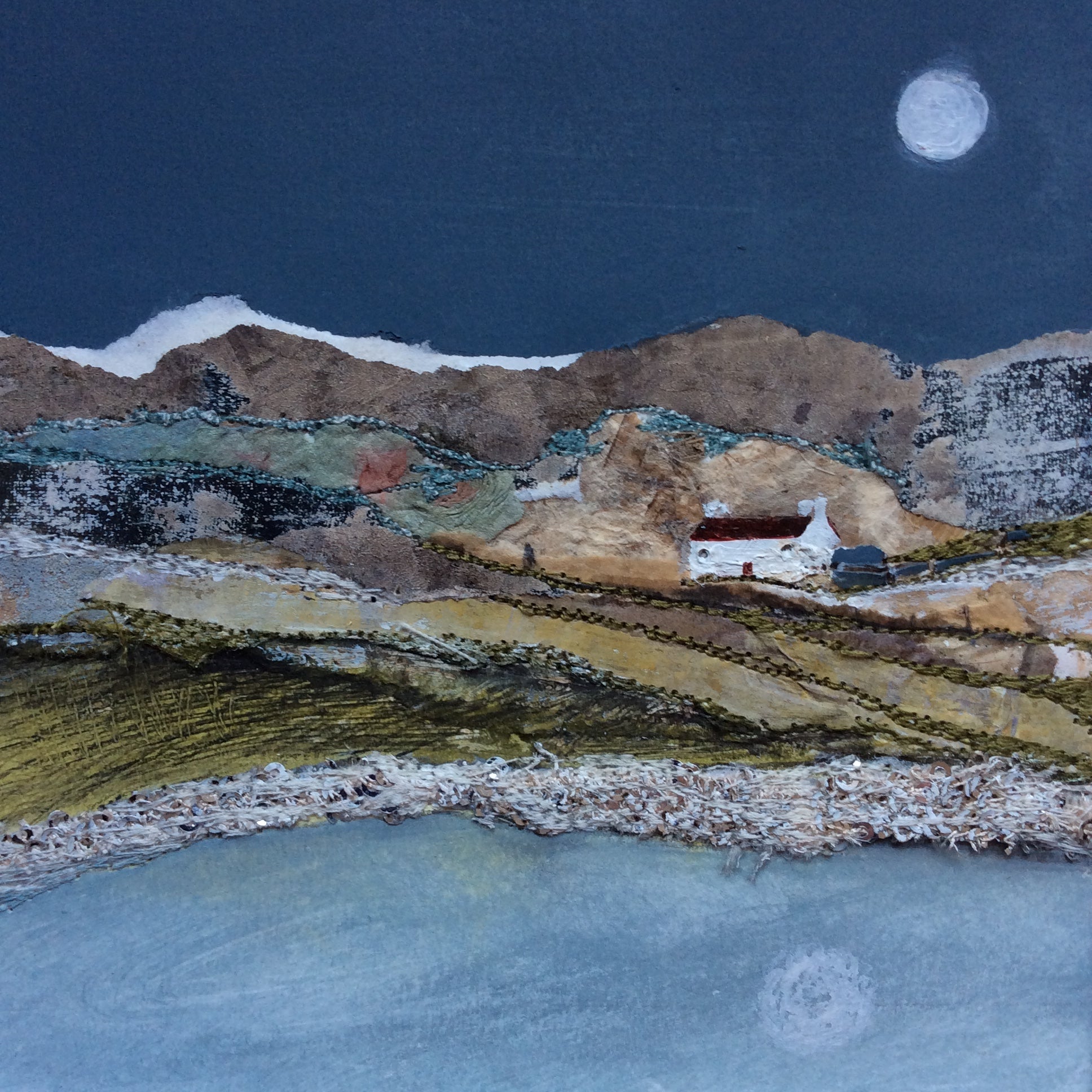 Mixed Media Art By Louise O'Hara - "Reflections from a Croft"