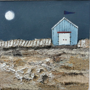 Mixed Media Art By Louise O'Hara - "All was calm after a busy day on the beach"