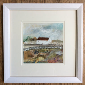 Mixed Media Art By Louise O'Hara “White Wall Cottage”