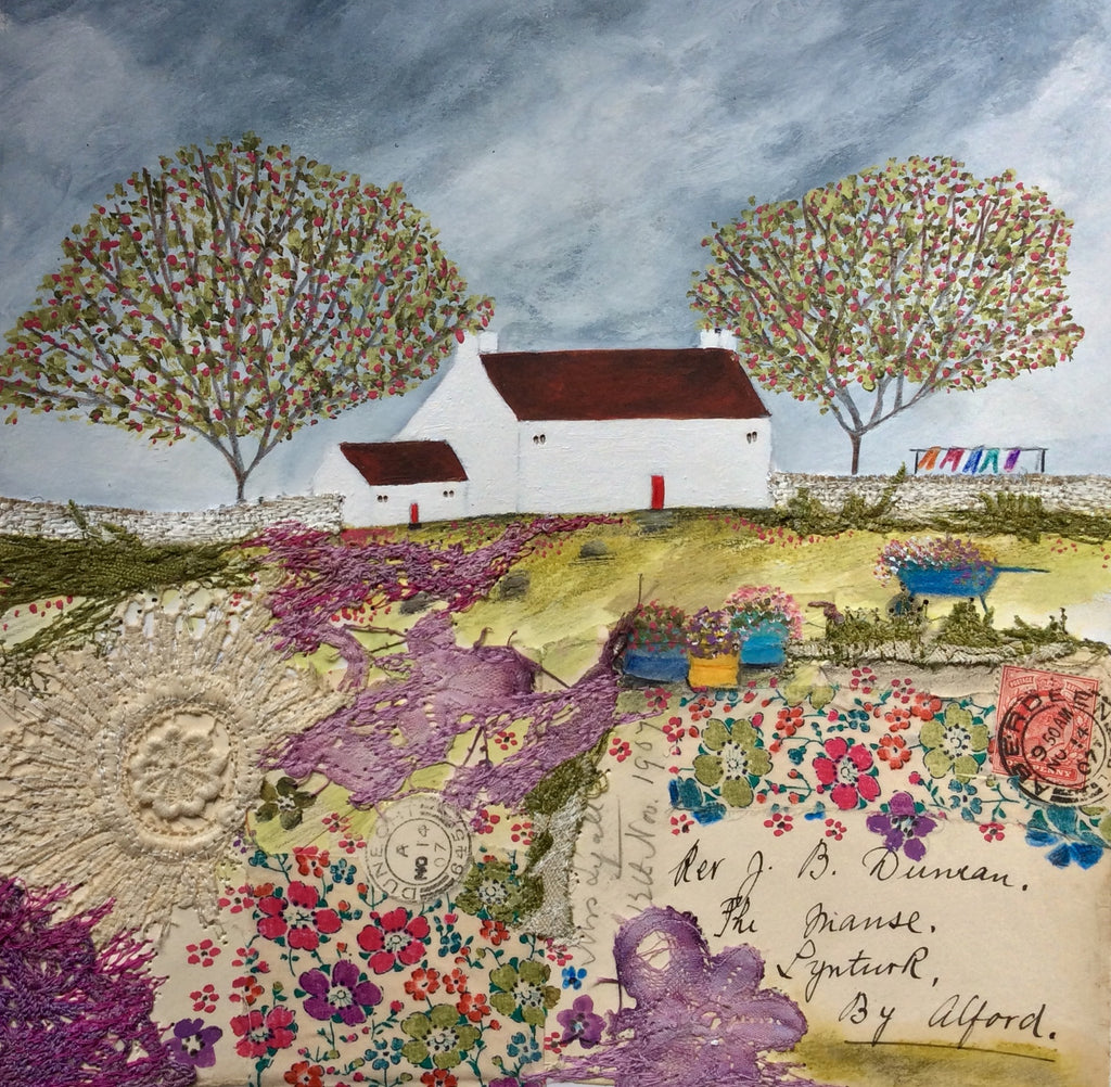 Mixed Media Art By Louise O'Hara - "A Folksong from Alford"