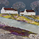 Mixed Media Art By Louise O'Hara - "Along the road to the village"
