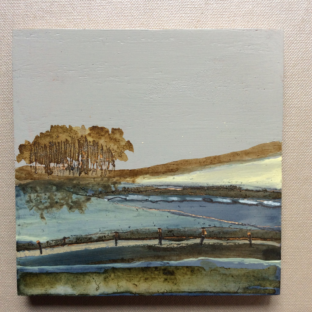 Mixed Media Art on wood By Louise O'Hara - "Autumn Grove”