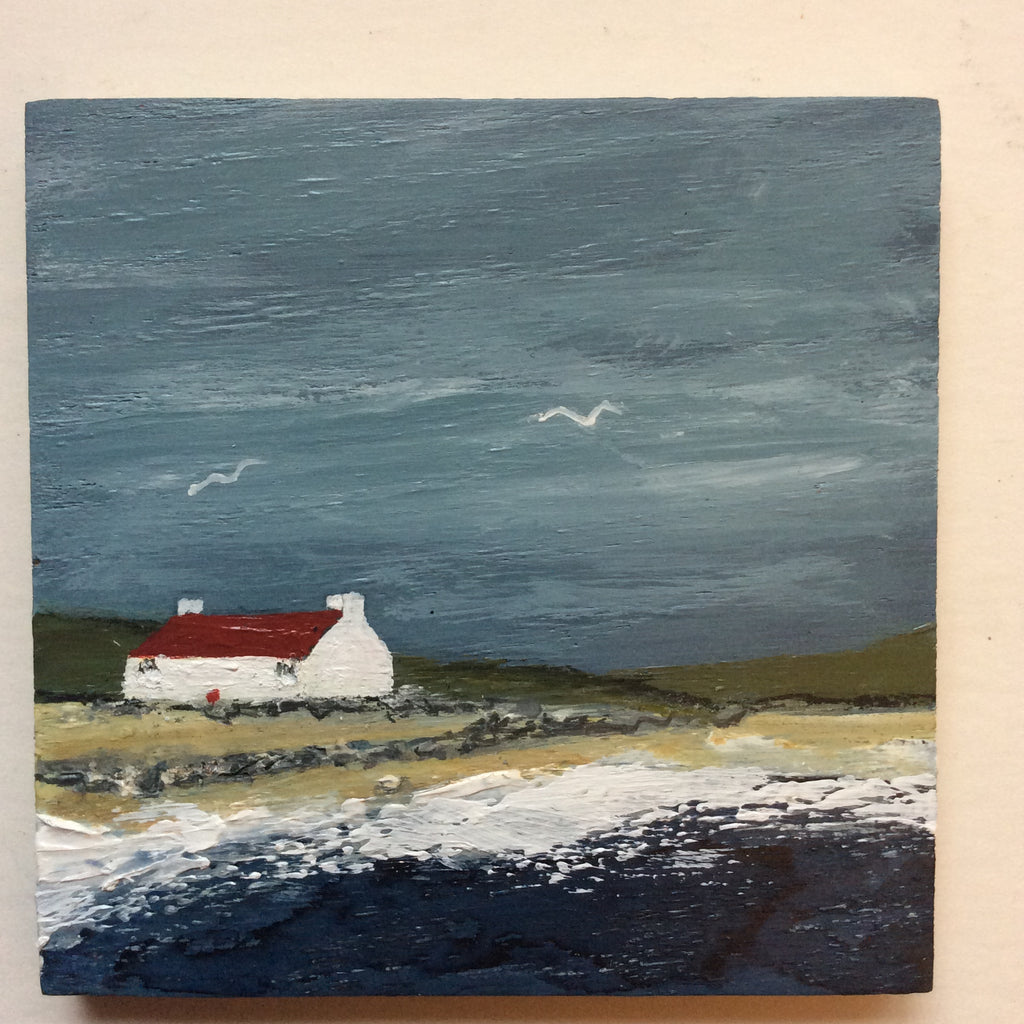 Mixed Media Art on wood By Louise O'Hara - "Croft View ”