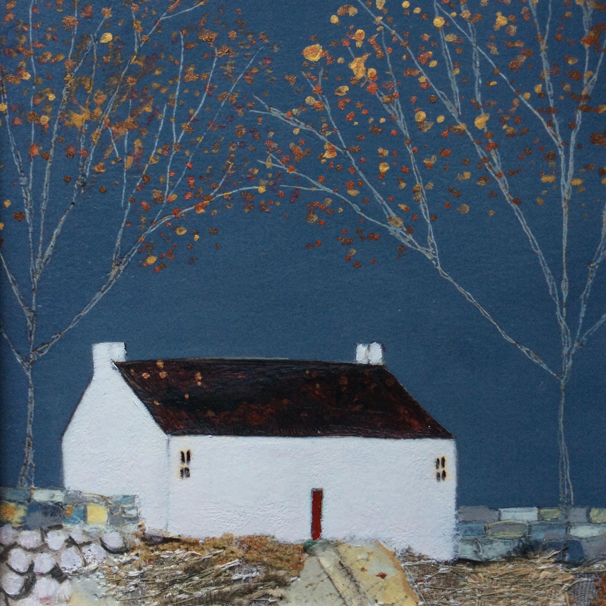 Mixed Media Art print work by Louise O'Hara "Copper tones of Autumn"
