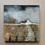 Mixed Media Art on wood By Louise O'Hara - "Beyond the farm gate”