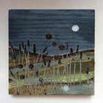 Mixed Media Art on wood By Louise O'Hara - "Brambles in the moonlight”