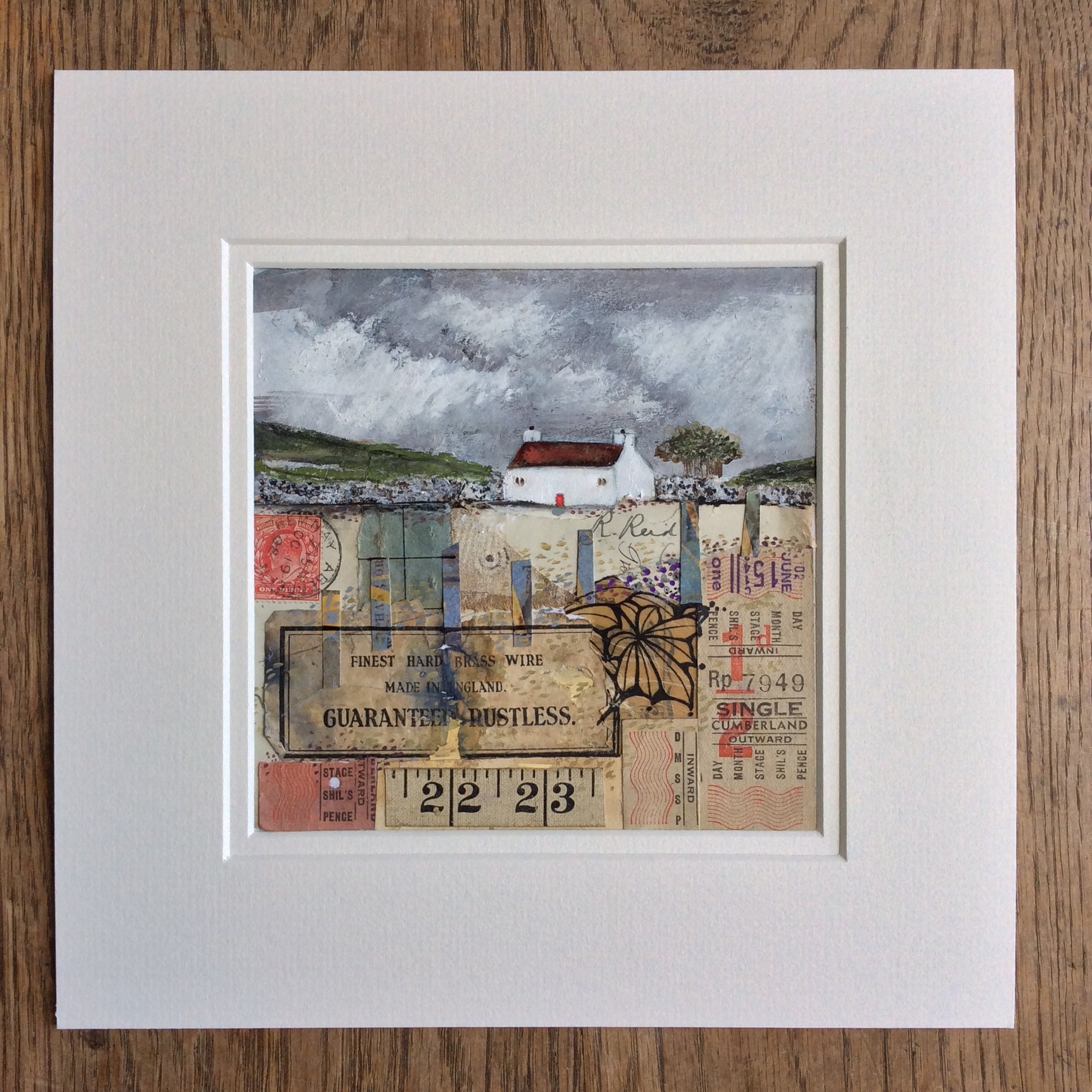 Mixed Media Art By Louise O'Hara “Brass Cottage”