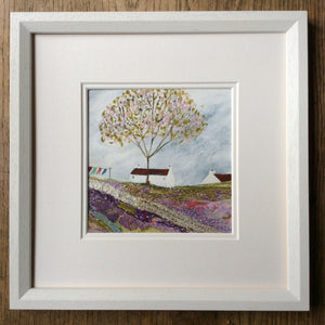Mixed Media Art print work by Louise O'Hara "The old tree in the meadow”