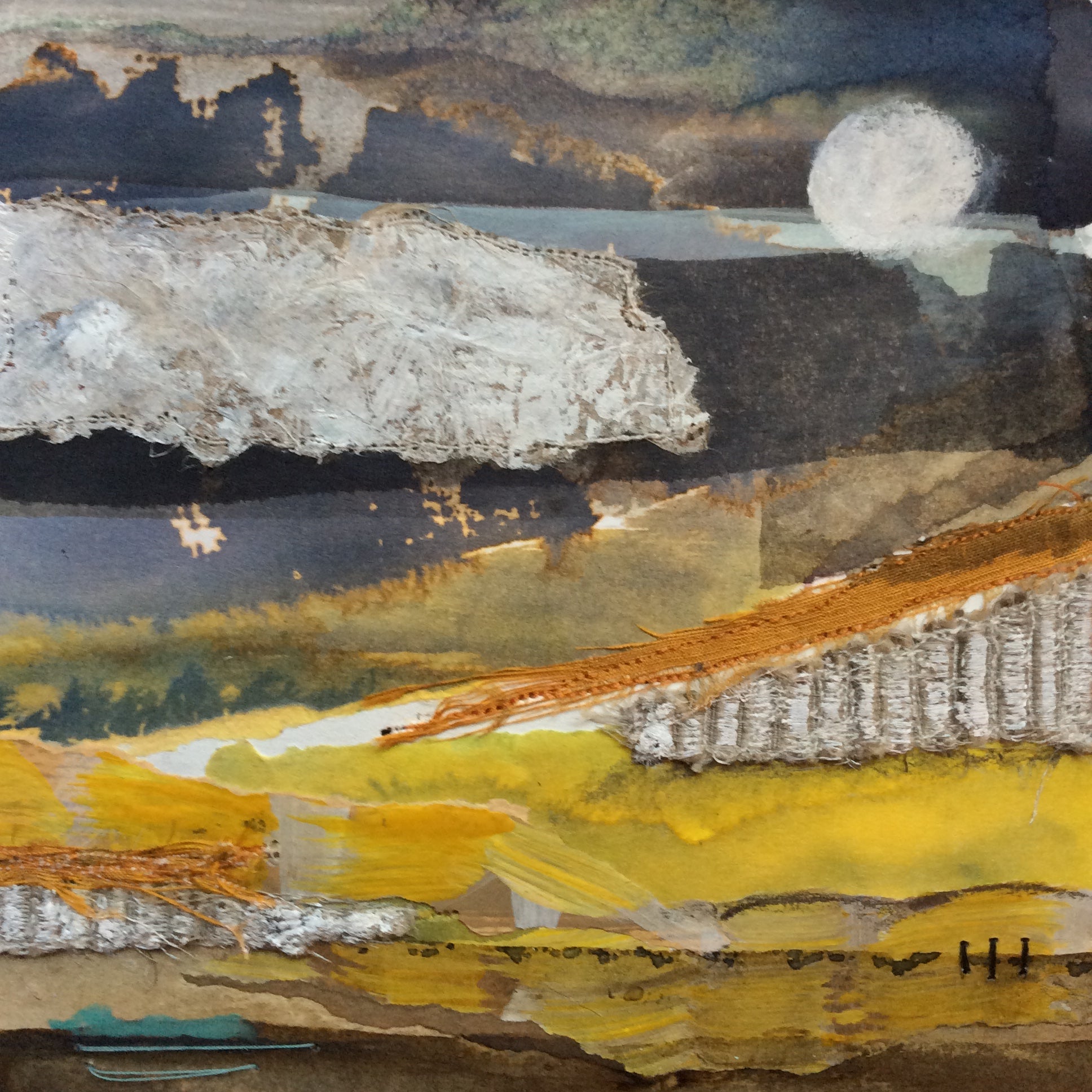 Mixed Media Art By Louise O'Hara - "The calm landscape"